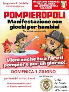A Vasto Marina arriva Pompieropoli, una giornata dedicata ai bambini